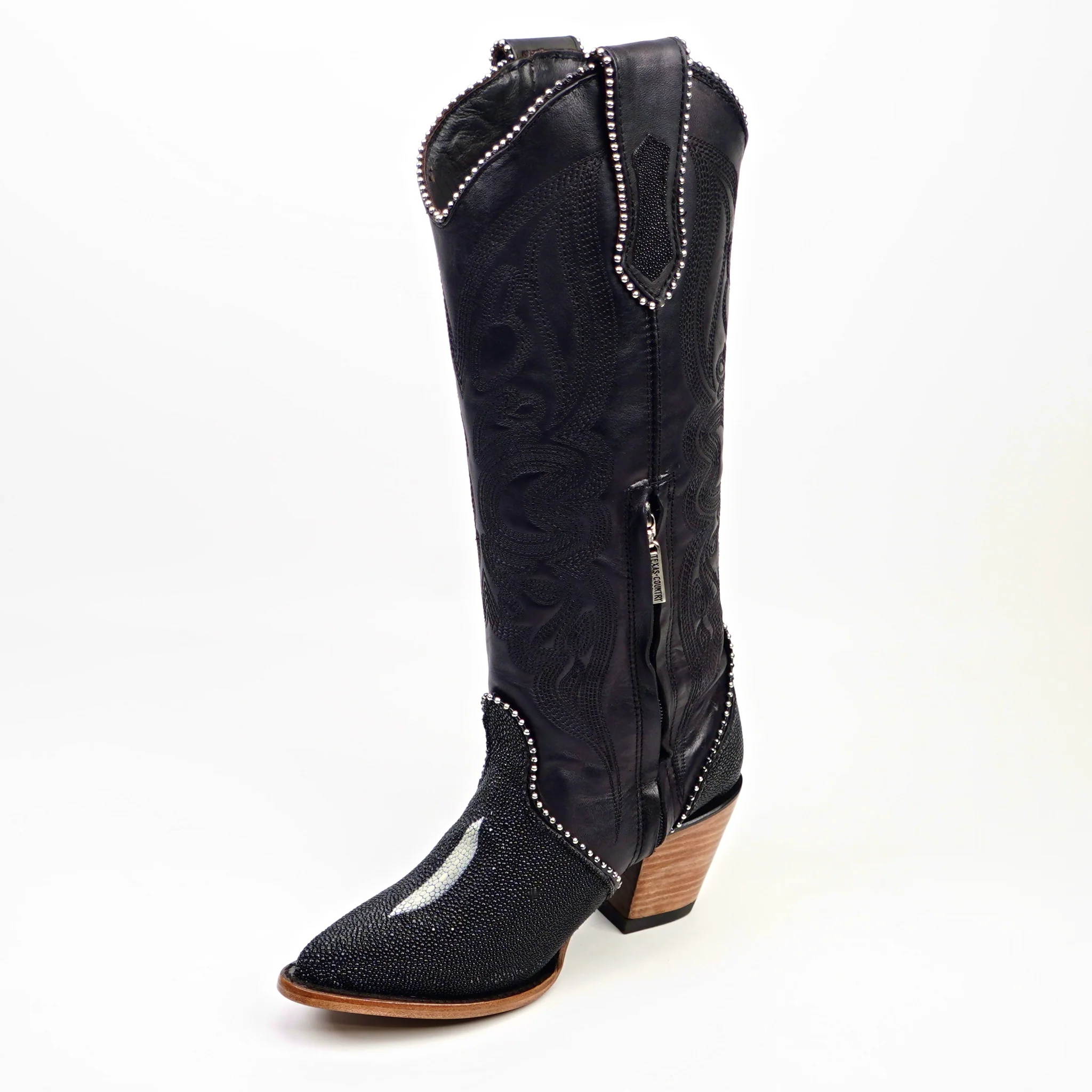 Linda Stingray Black - Tall Shaft - J Toe - Image 3