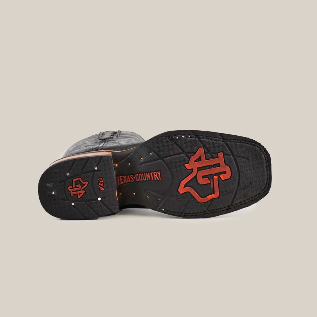 Lizard Black - Embossed Leather - Rodeo Toe (E937) - Image 6