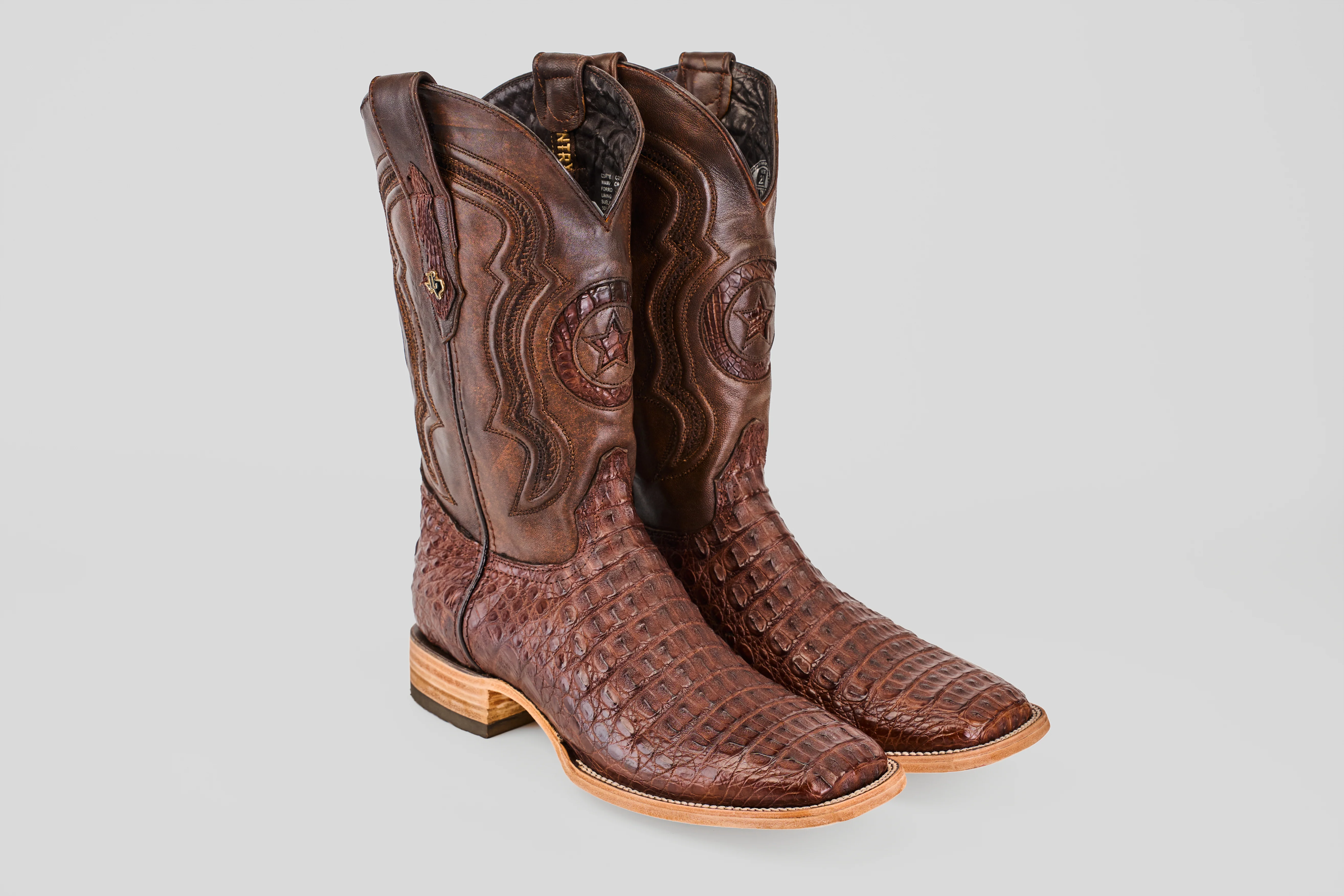 Rhodes HornBack - Brown - Square Toe