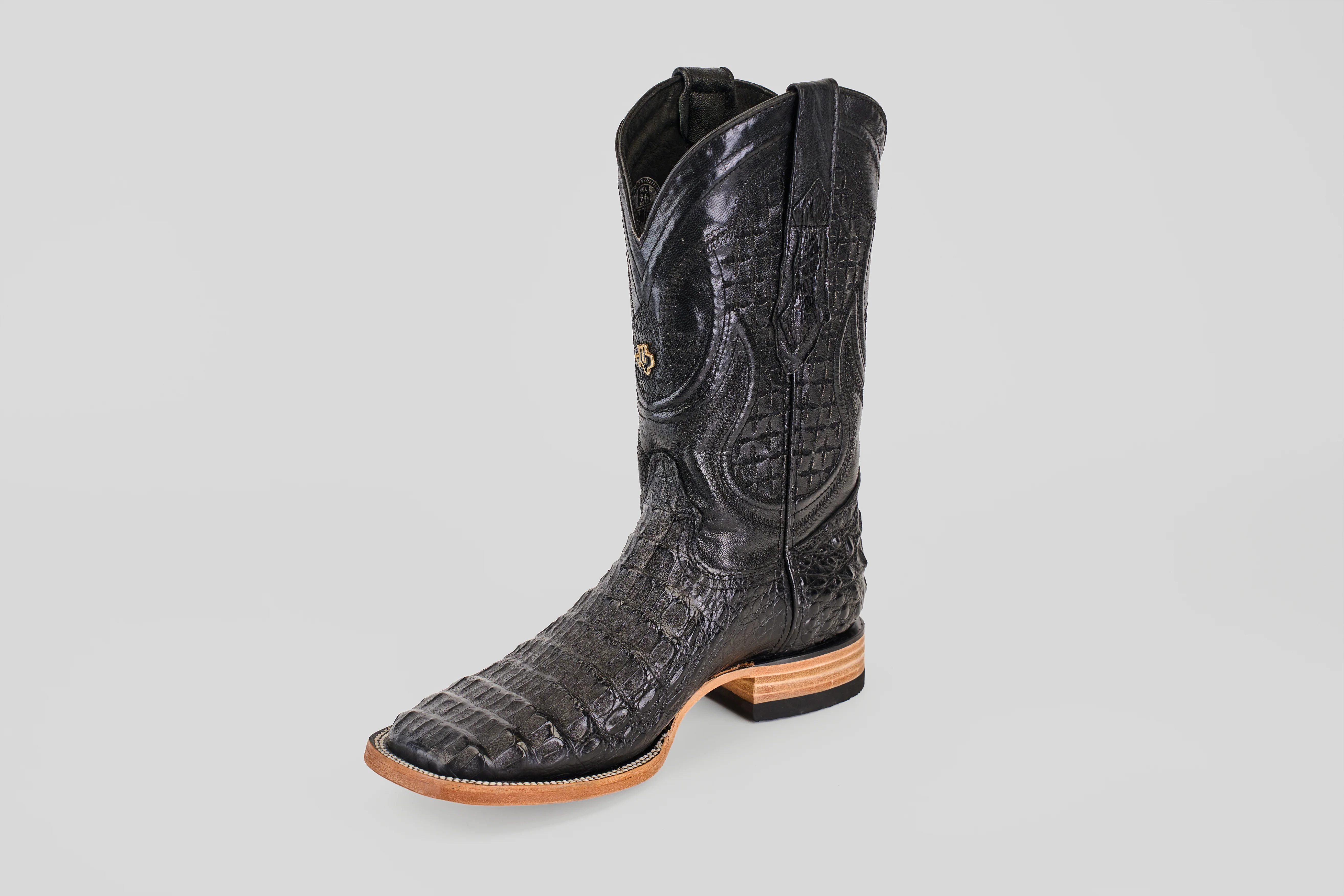 Rhodes HornBack - Black - Square Toe - Image 3