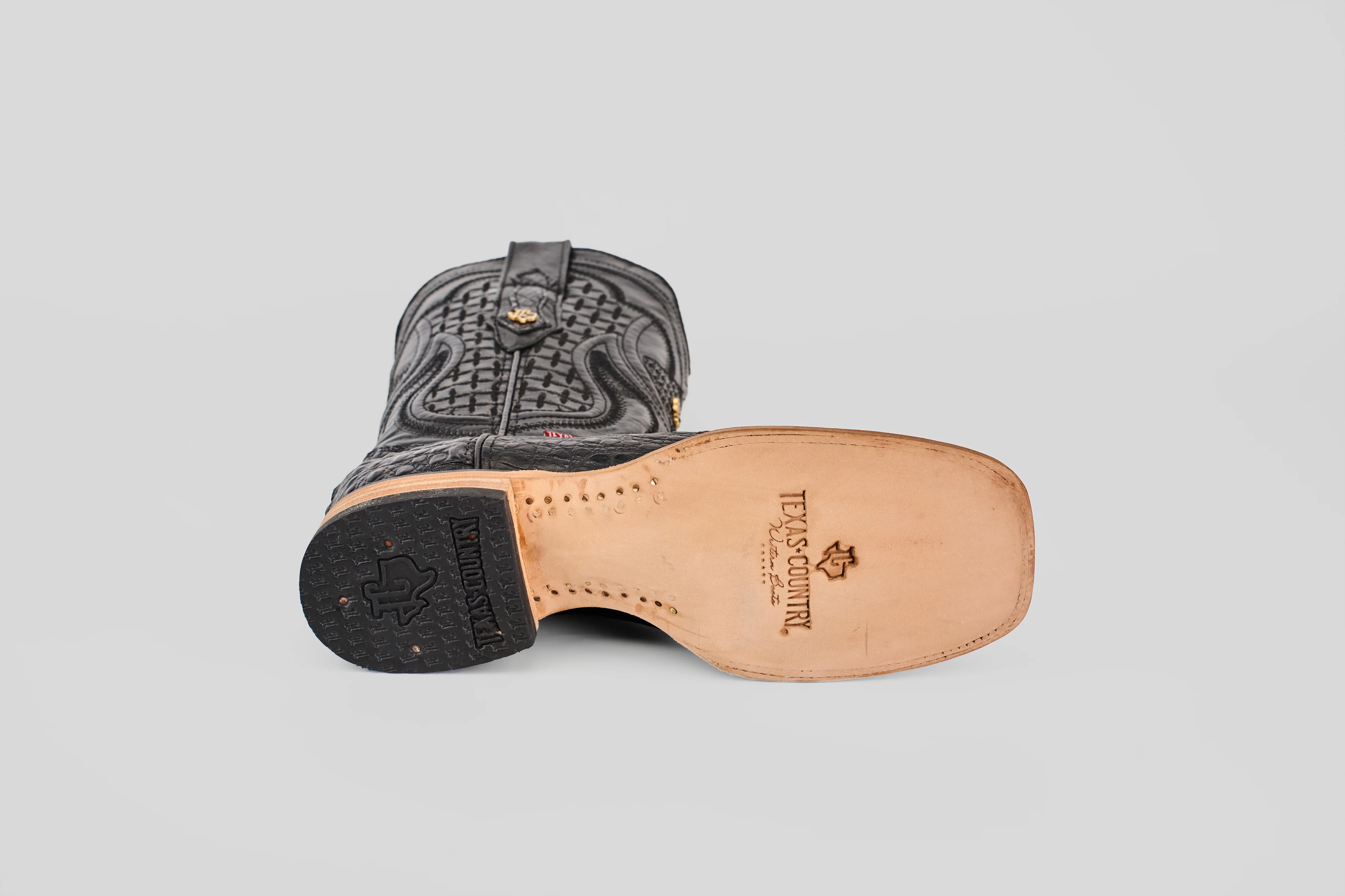 Rhodes HornBack - Black - Square Toe - Image 6