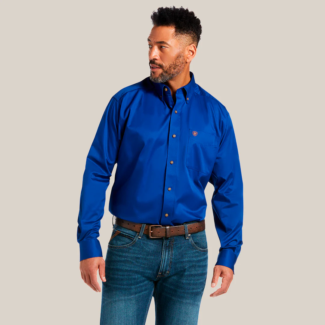 MNS SOLID TWILL CLSC LS SHRT ULTRAMRINE 10006660 - Image 2