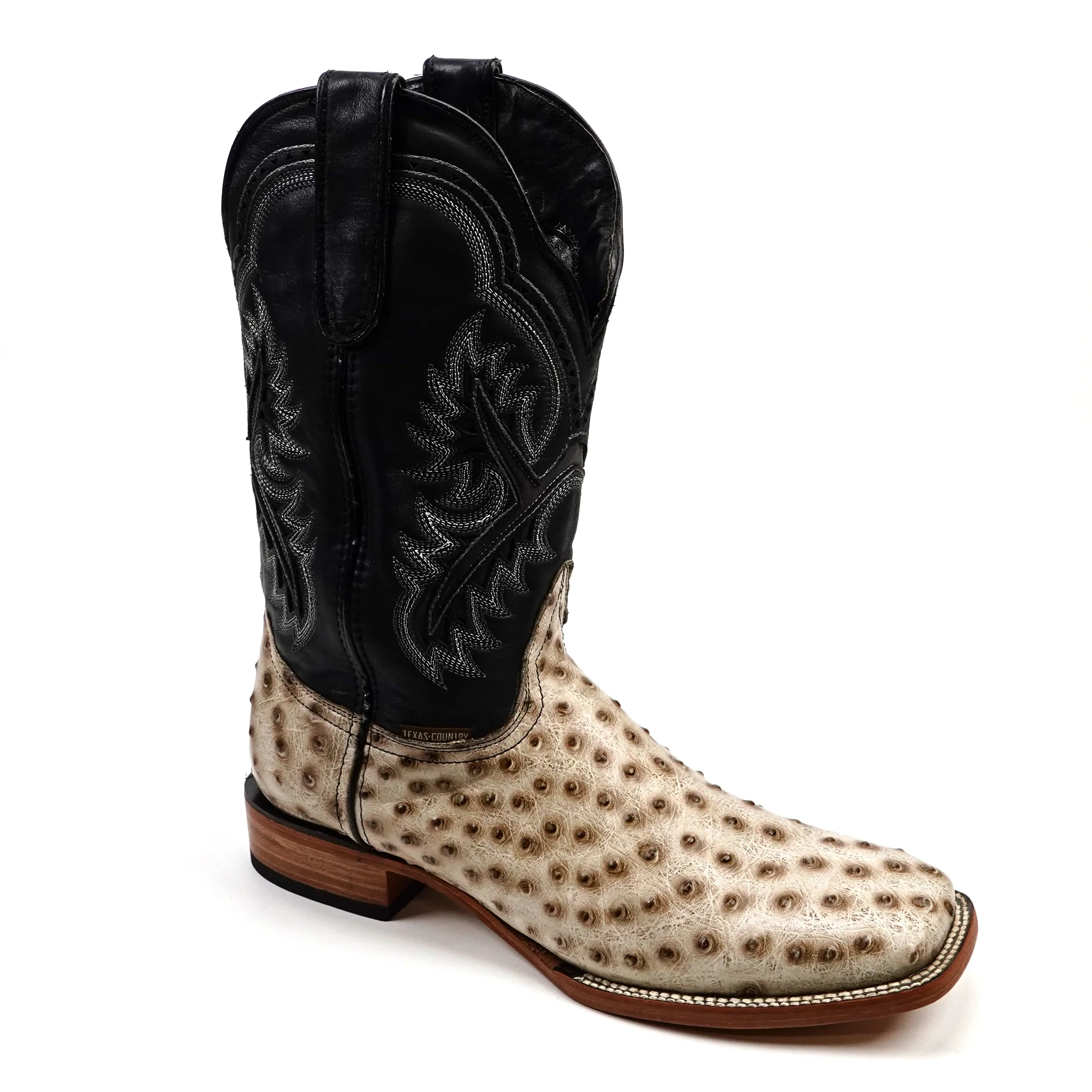 Ostrich Bone - Embossed Leather - Square Toe (E424) - Image 2