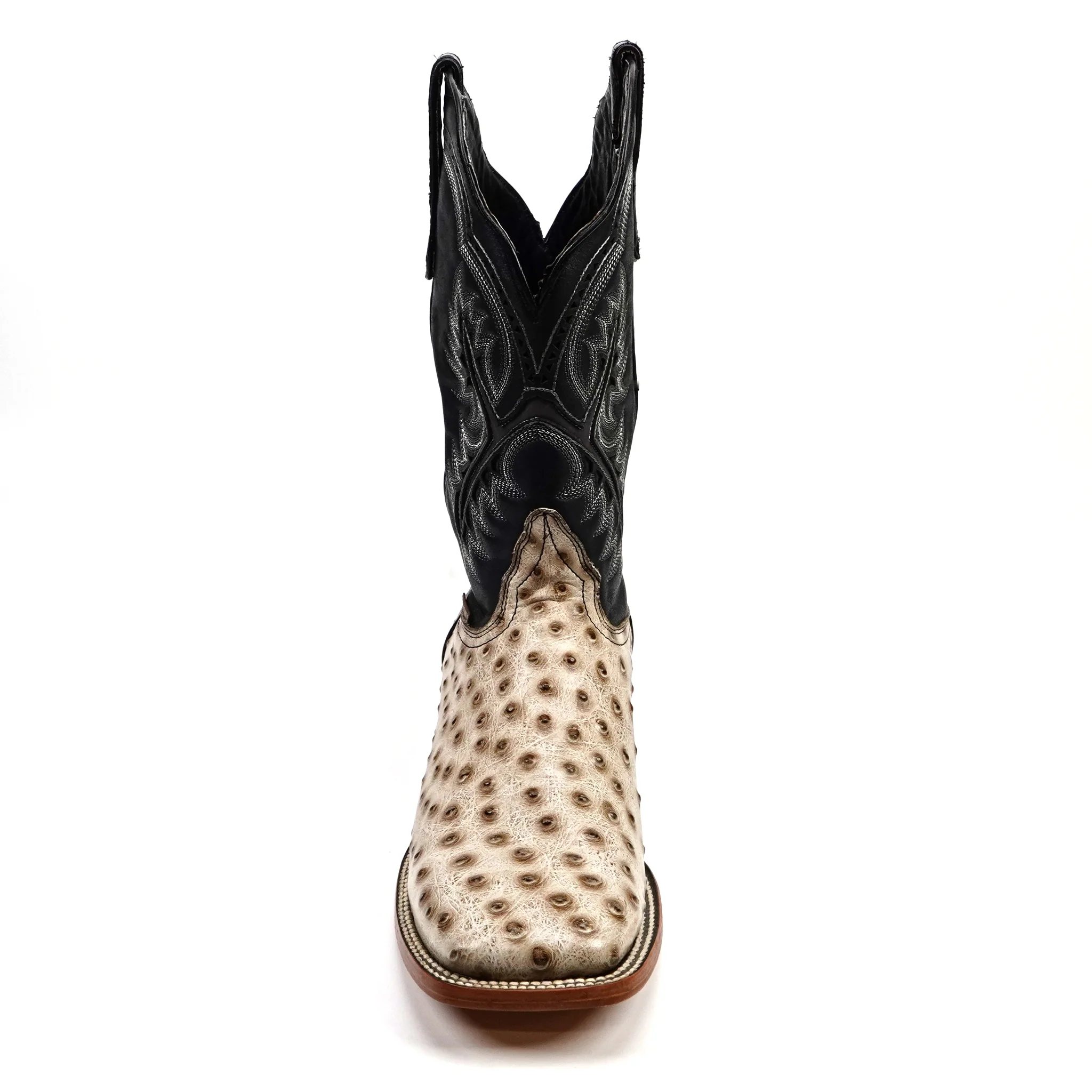 Ostrich Bone - Embossed Leather - Square Toe (E424) - Image 4