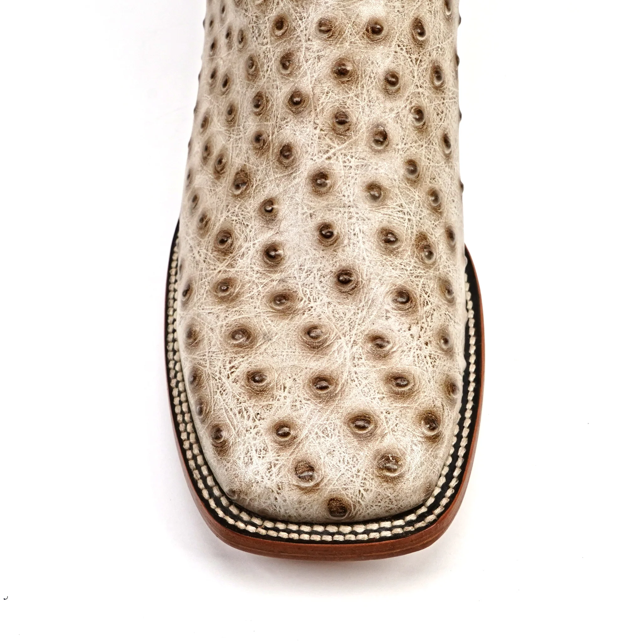 Ostrich Bone - Embossed Leather - Square Toe (E424) - Image 5