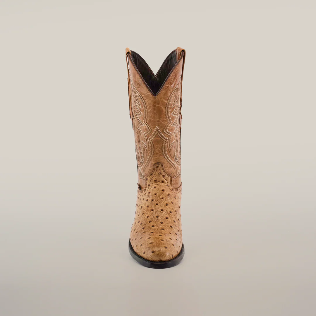 Ostrich Orix - Embossed Leather - Round Toe (E436) - Image 4