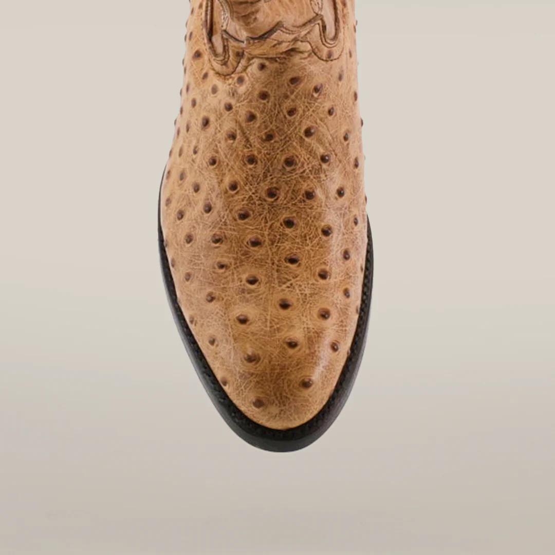 Ostrich Orix - Embossed Leather - Round Toe (E436) - Image 5