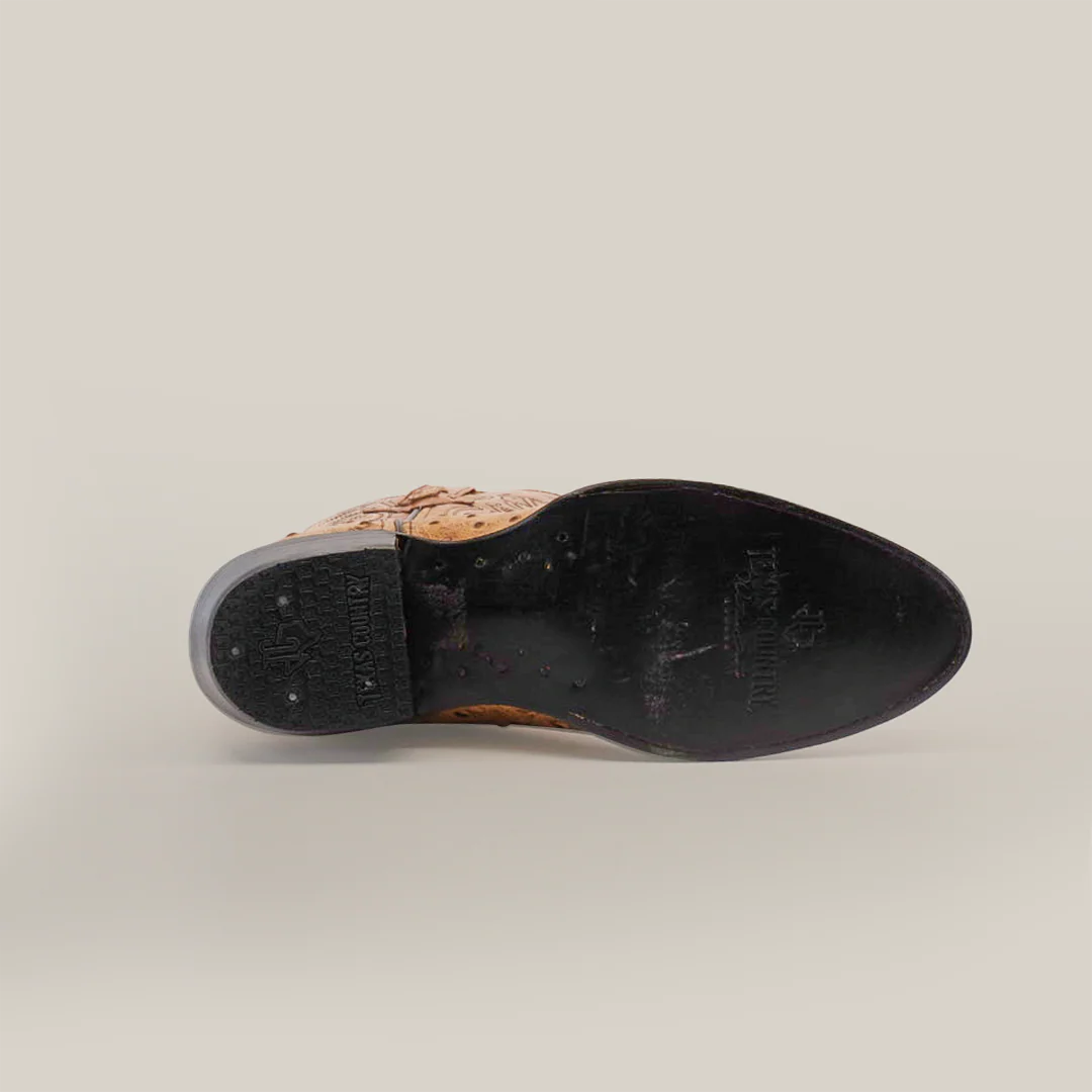 Ostrich Orix - Embossed Leather - Round Toe (E436) - Image 6