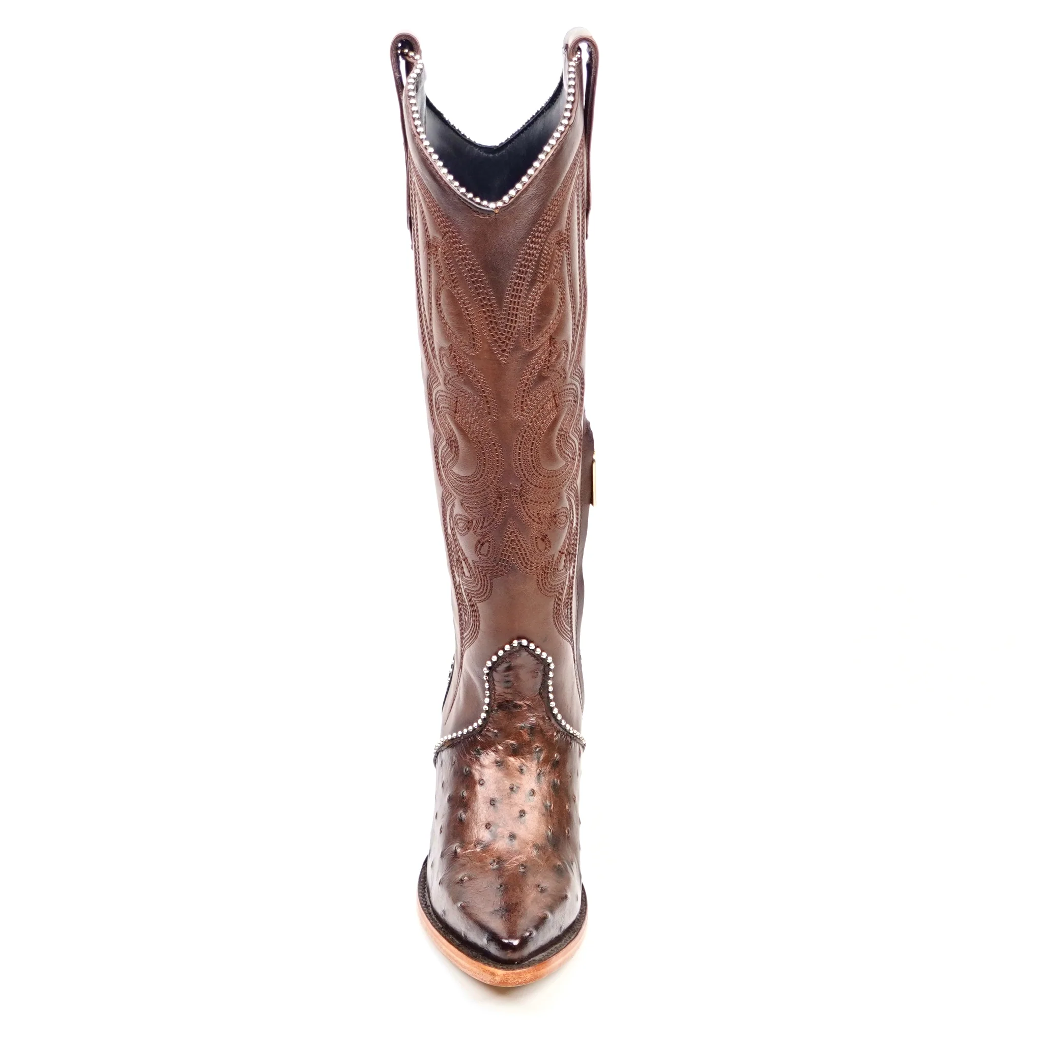 Paris Ostrich - Tall Shaft Bronze - J Toe - Image 4