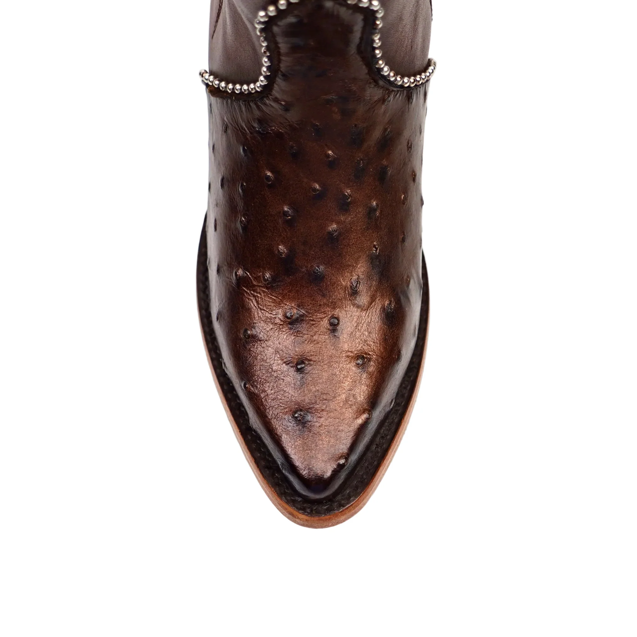 Paris Ostrich - Tall Shaft Bronze - J Toe - Image 5