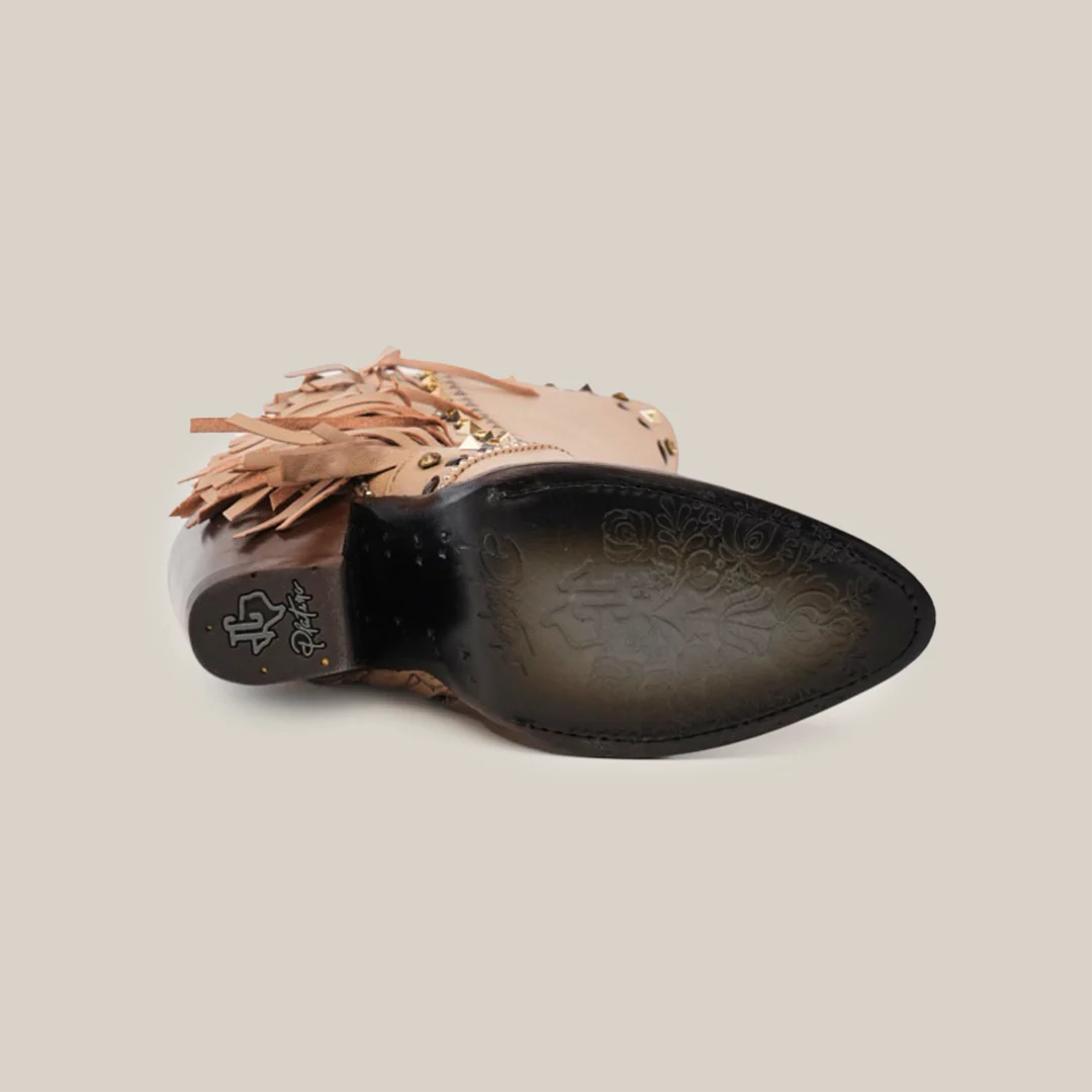 Praga Fringe Tall Shaft Cream - J Toe - Image 6