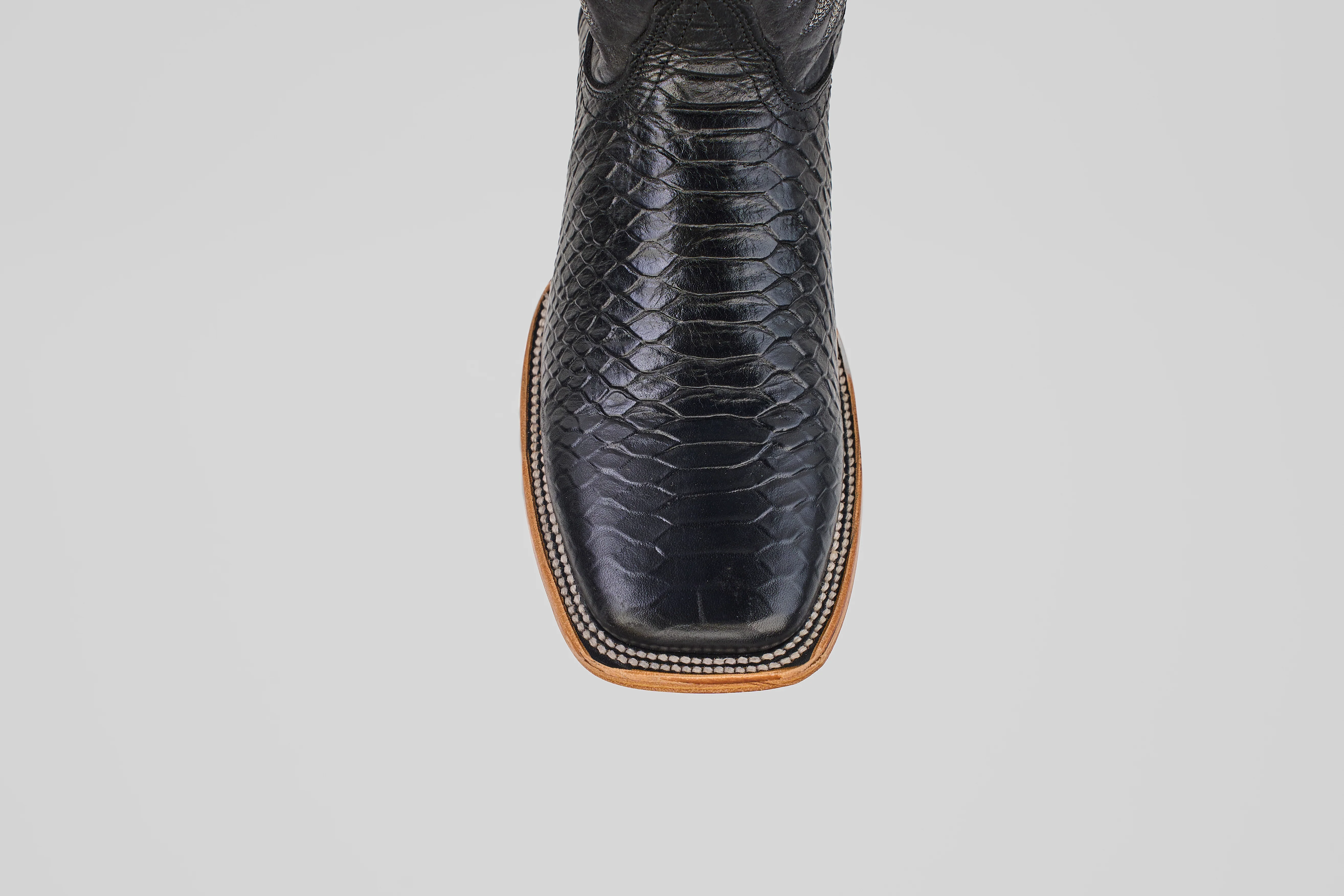 Python Black - Embossed Leather - Square Toe (E425) - Image 5