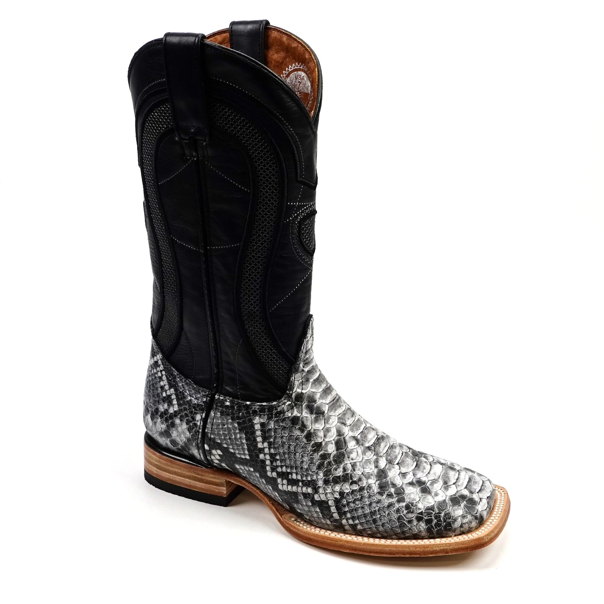 Python Natural - Embossed Leather - Square Toe (E913) - Image 2