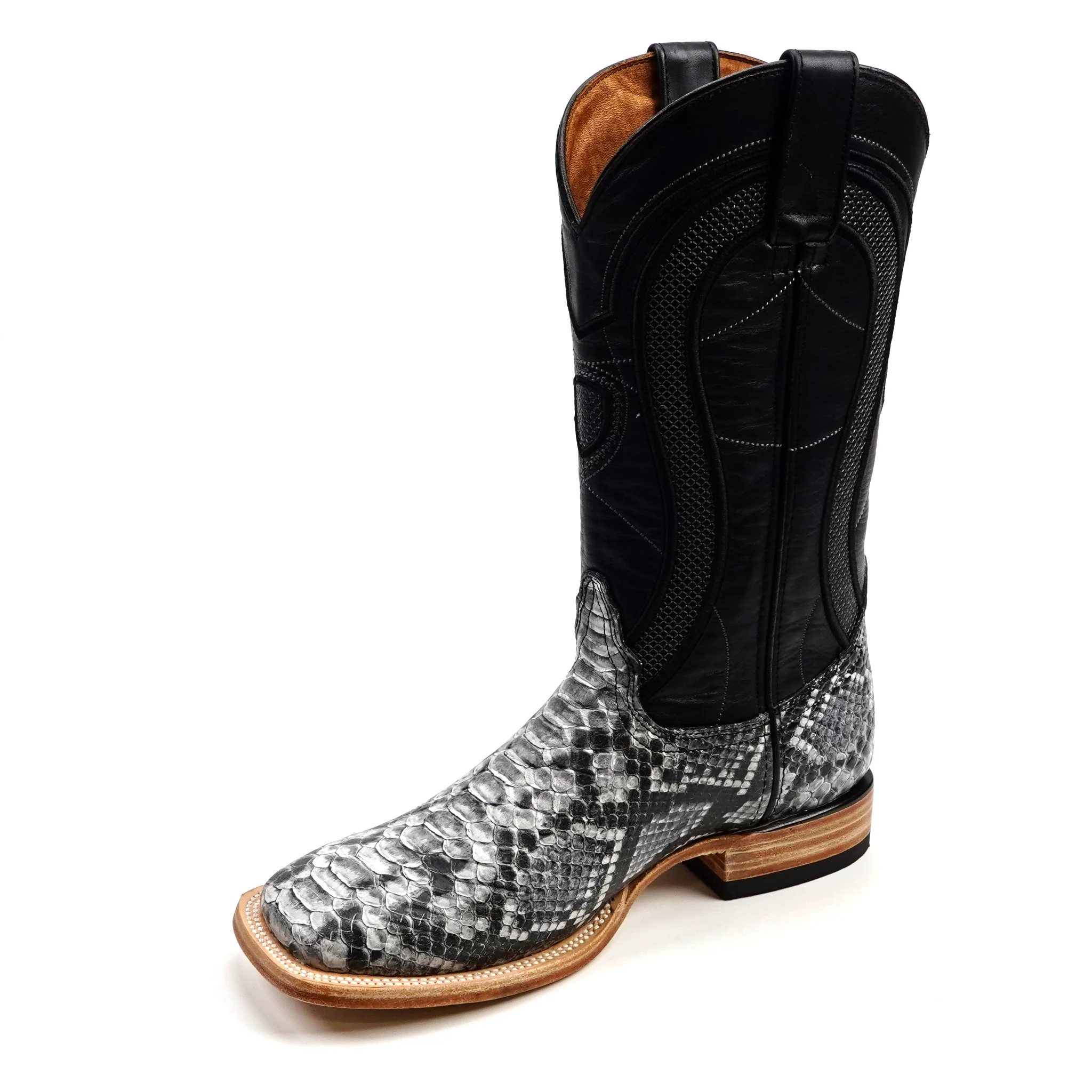 Python Natural - Embossed Leather - Square Toe (E913) - Image 3