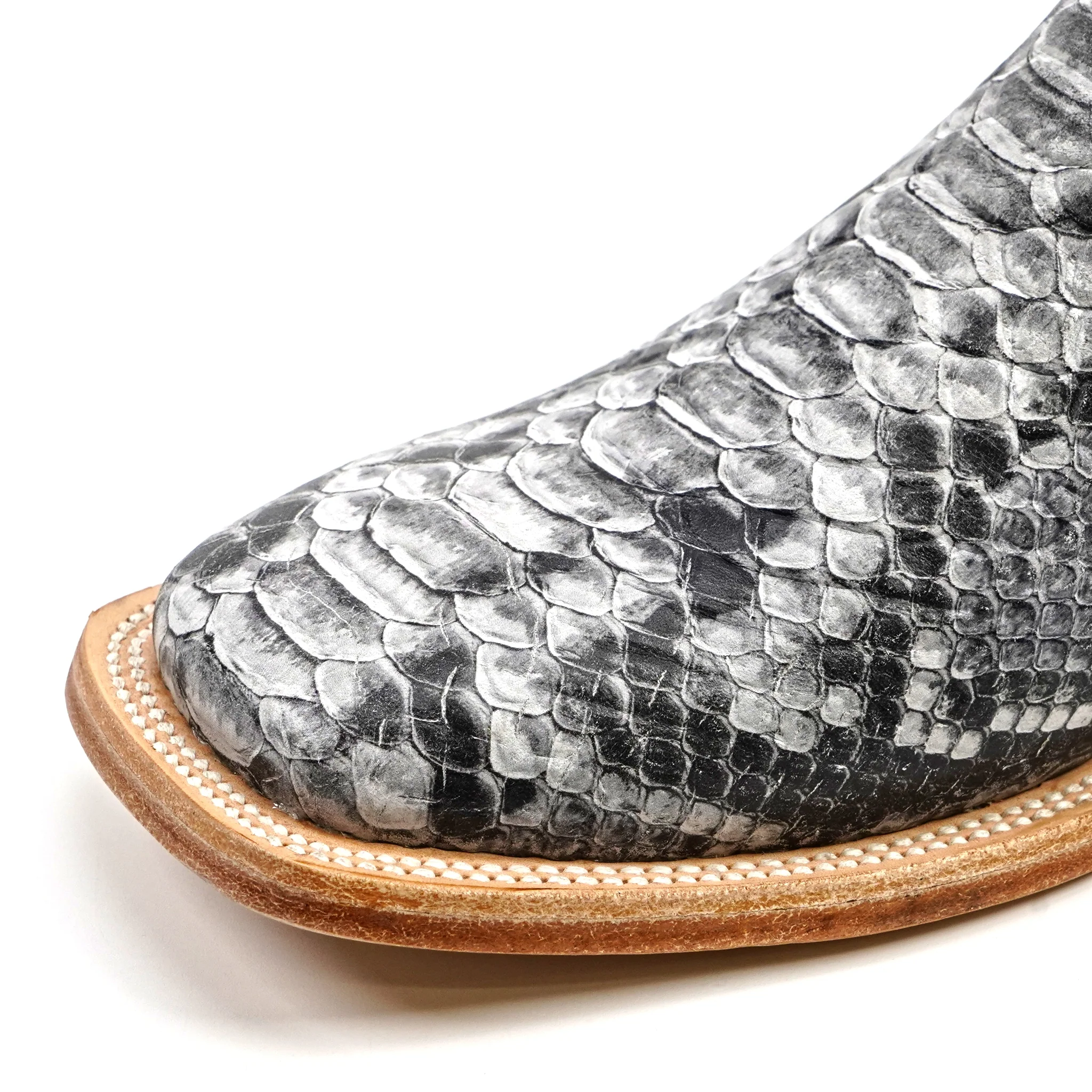 Python Natural - Embossed Leather - Square Toe (E913) - Image 6