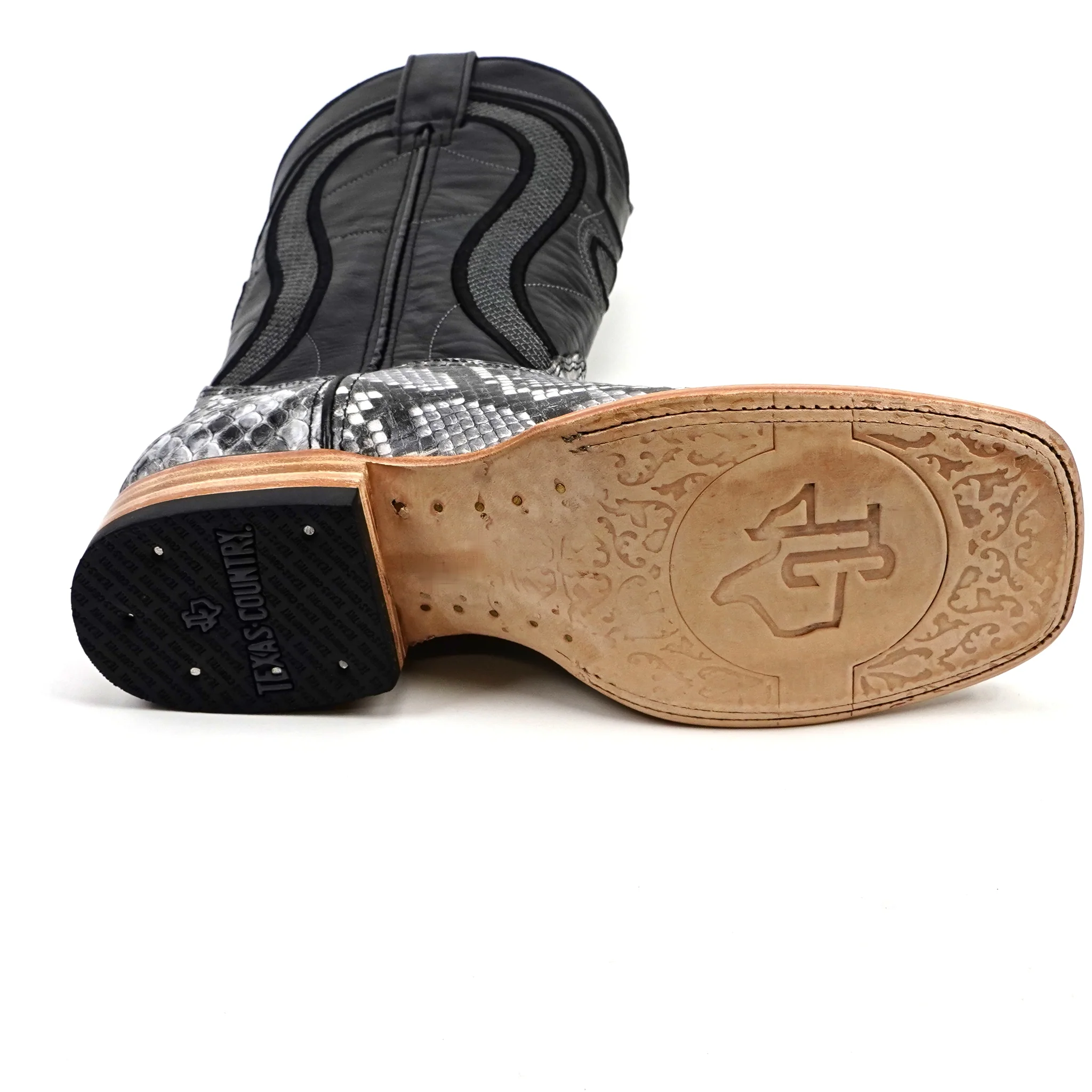 Python Natural - Embossed Leather - Square Toe (E913) - Image 7