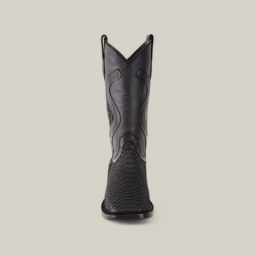 Exotic Python - Diamond - Matte Black - Square Toe - Image 4
