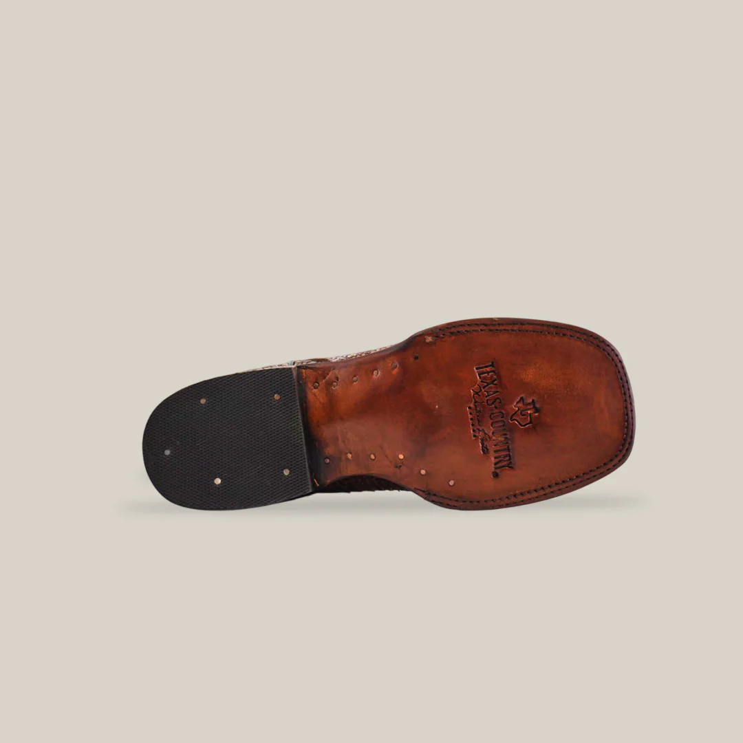 Exotic Python Patchwork Brown Square Toe / Youth - Image 6