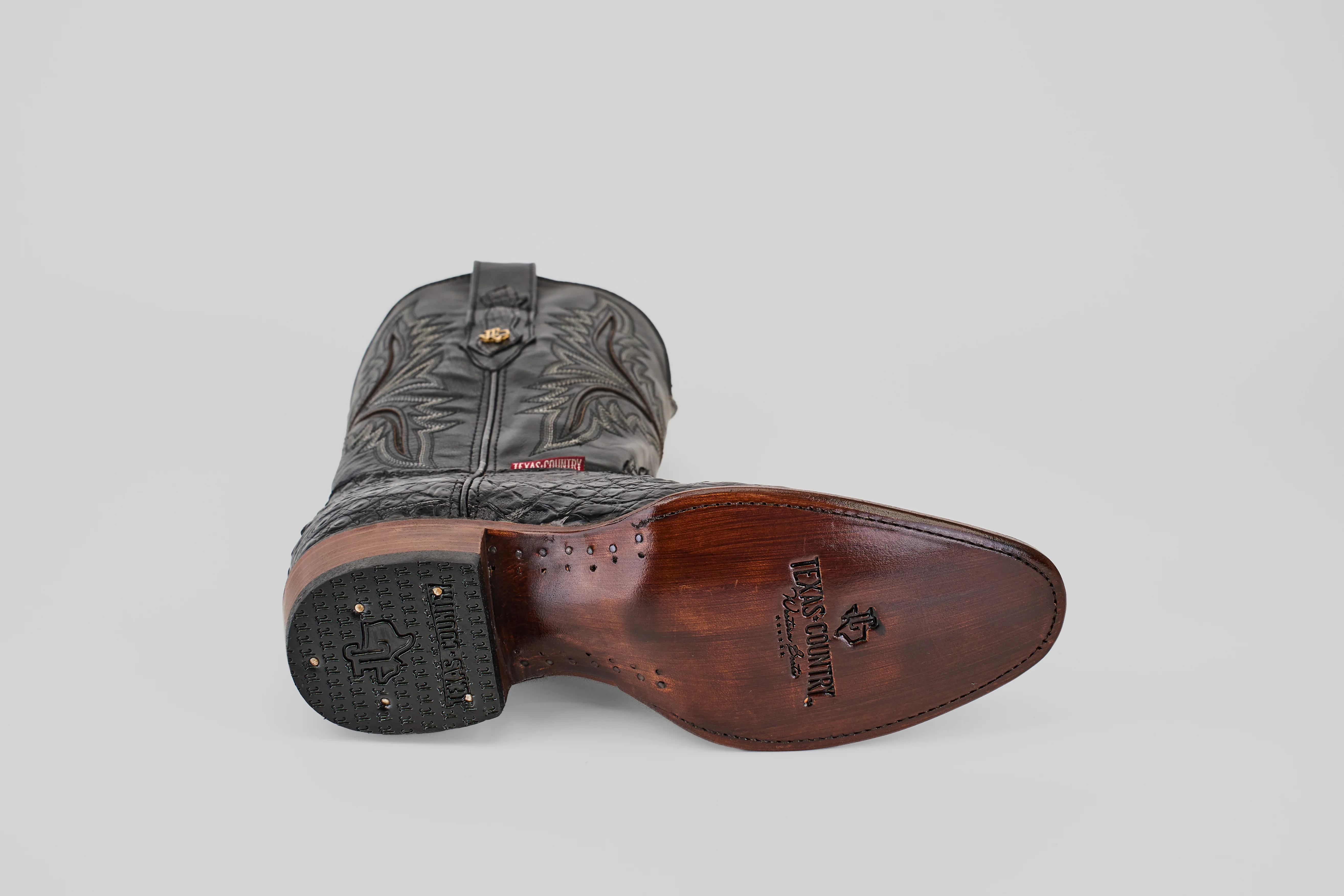 Rhodes HornBack - Black - Round Toe - Image 6