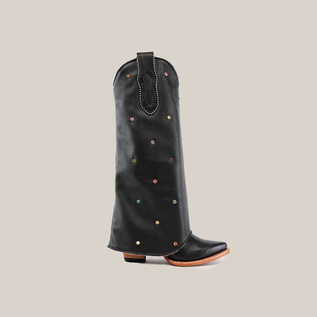 Roma Rainbow Crystals Tall Shaft Black - J Toe - Image 2