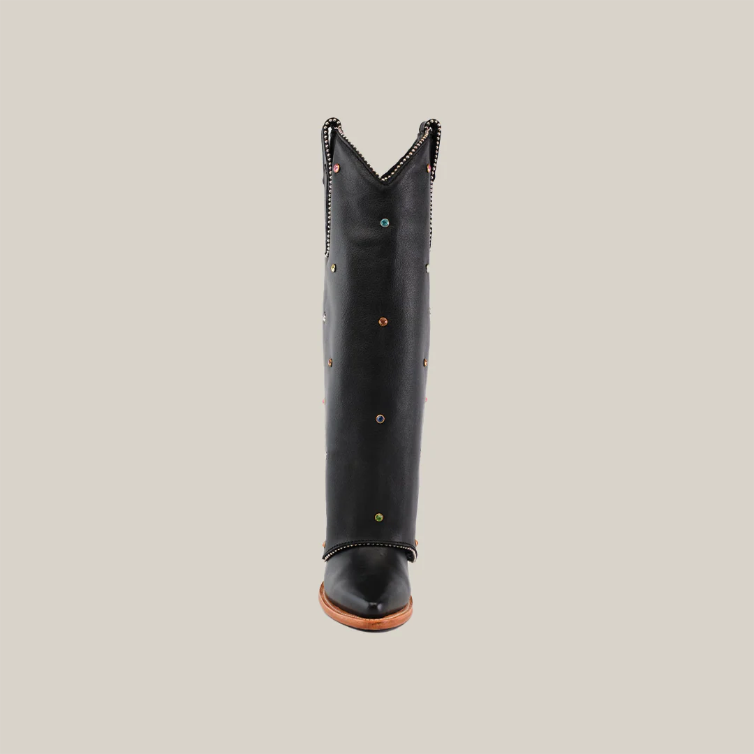 Roma Rainbow Crystals Tall Shaft Black - J Toe - Image 4