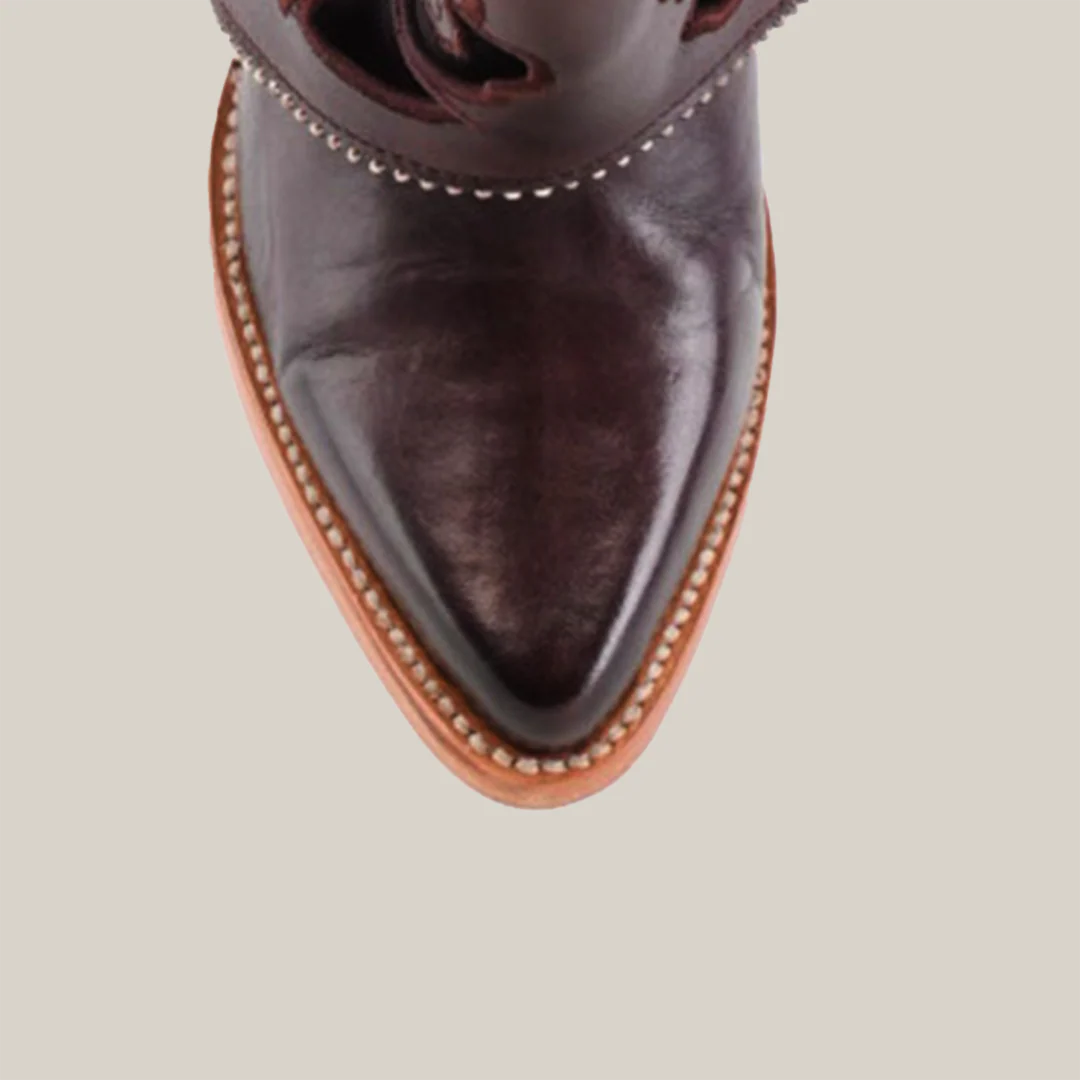 Roma Flowers Tall Shaft Chocolate -  J Toe - Image 5