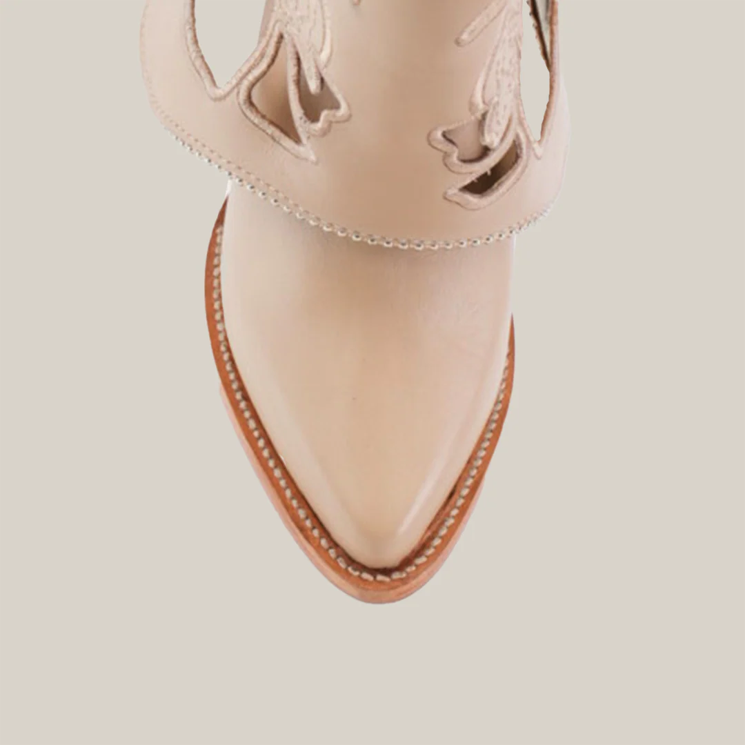 Roma Flowers Tall Shaft Cream - J Toe - Image 5