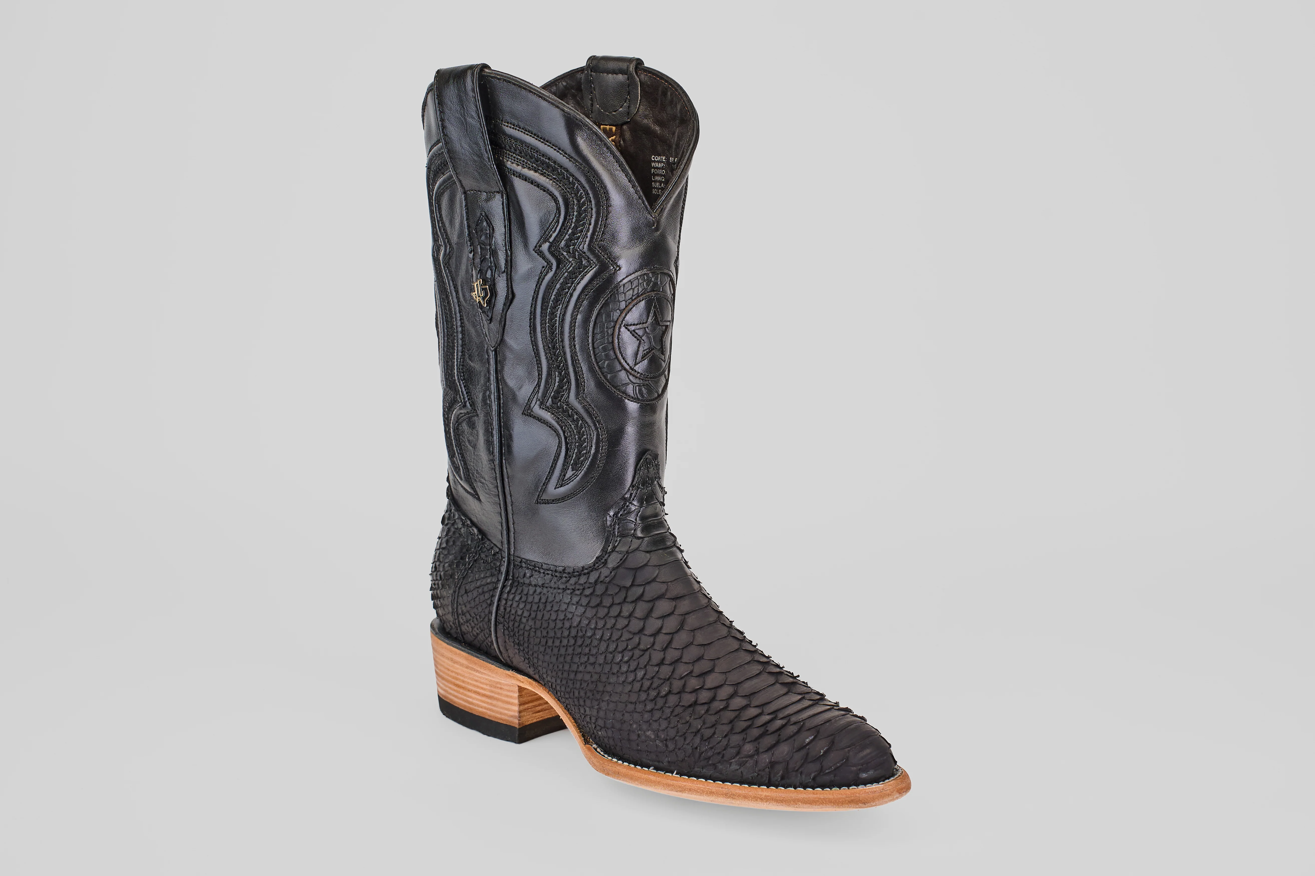 Tanner – Matte Black – Roper Toe - Image 2