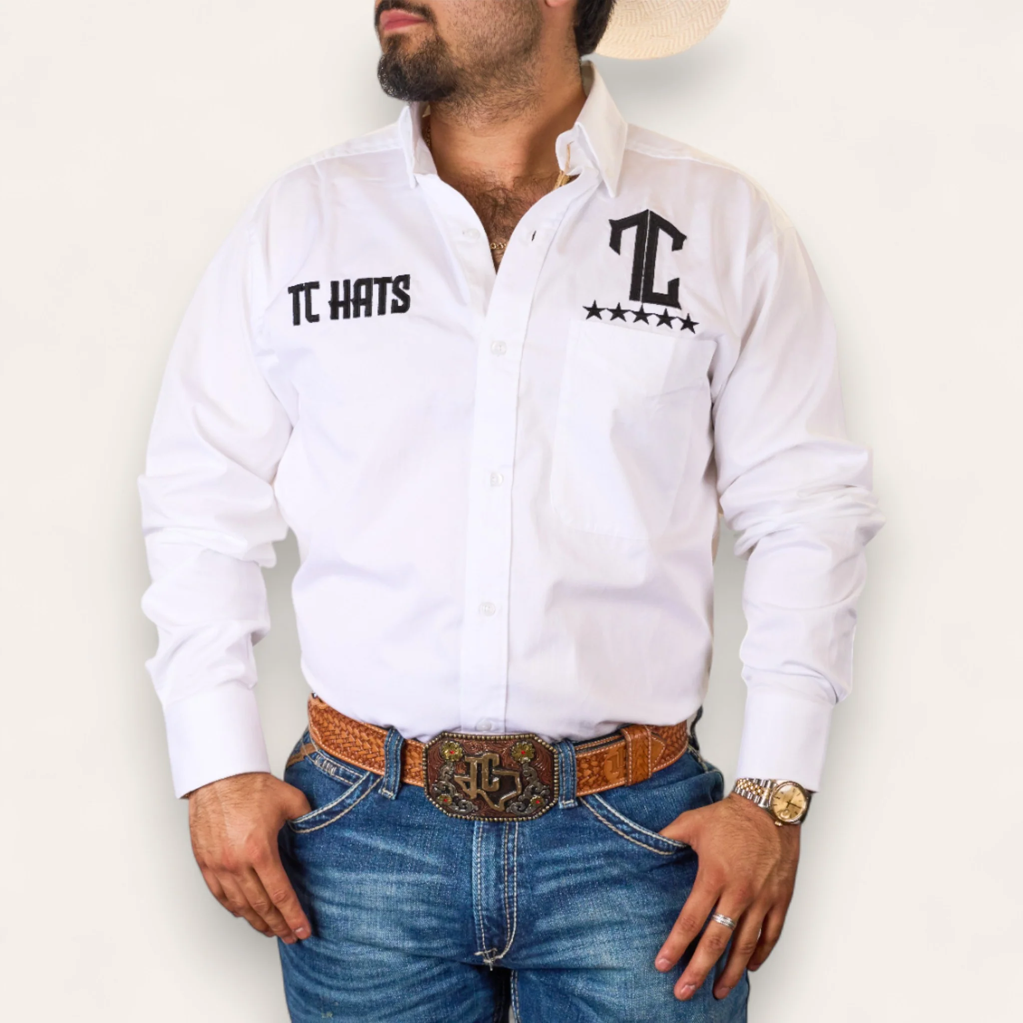 TC HATS SHIRT - White & Black - Image 2